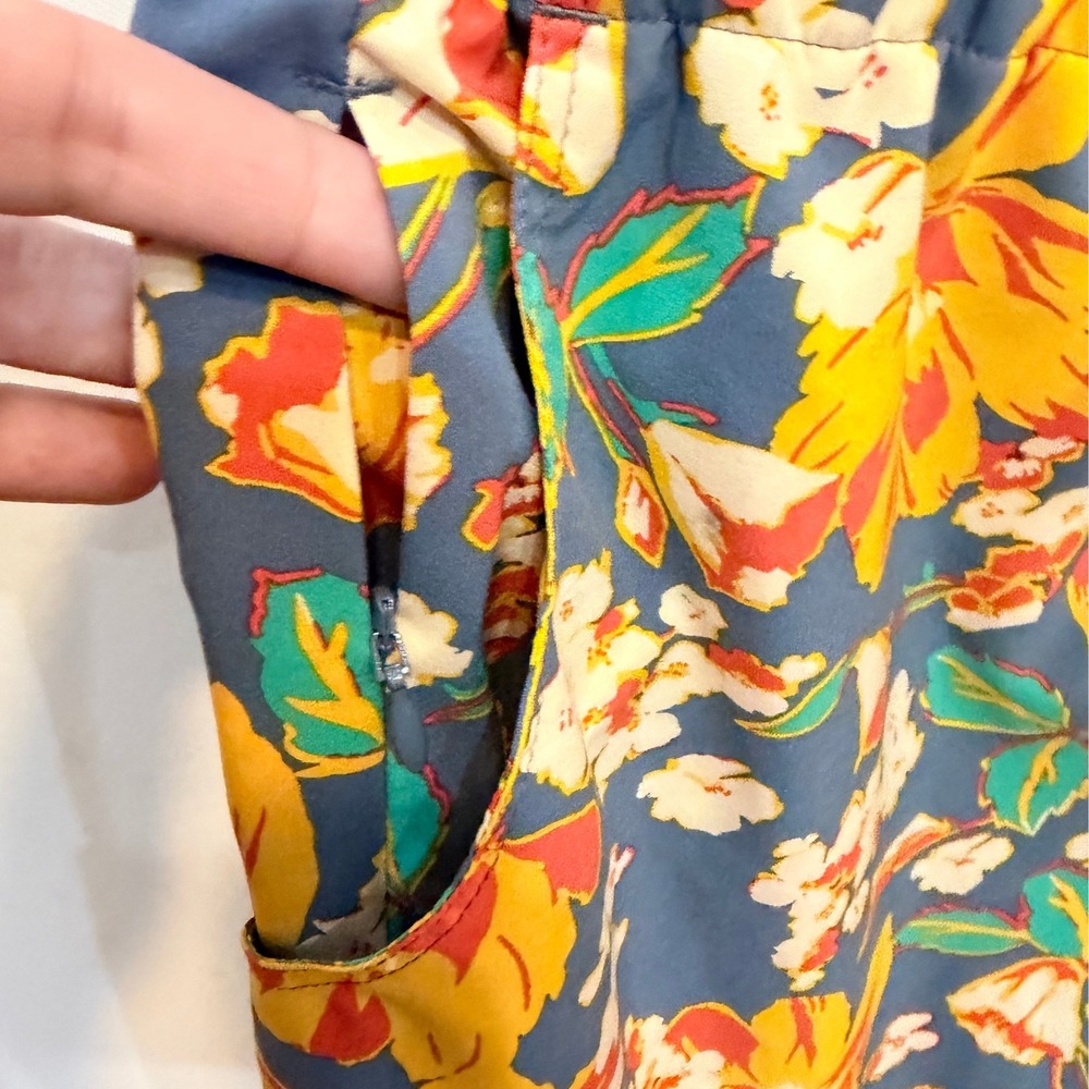 Toad&Co Sunkissed Livvy Romper Pacific Blue Tulip Print Size S UPF50 Gorpcore - Picture 7 of 9